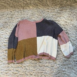Hem&Thread Color-block Sweater